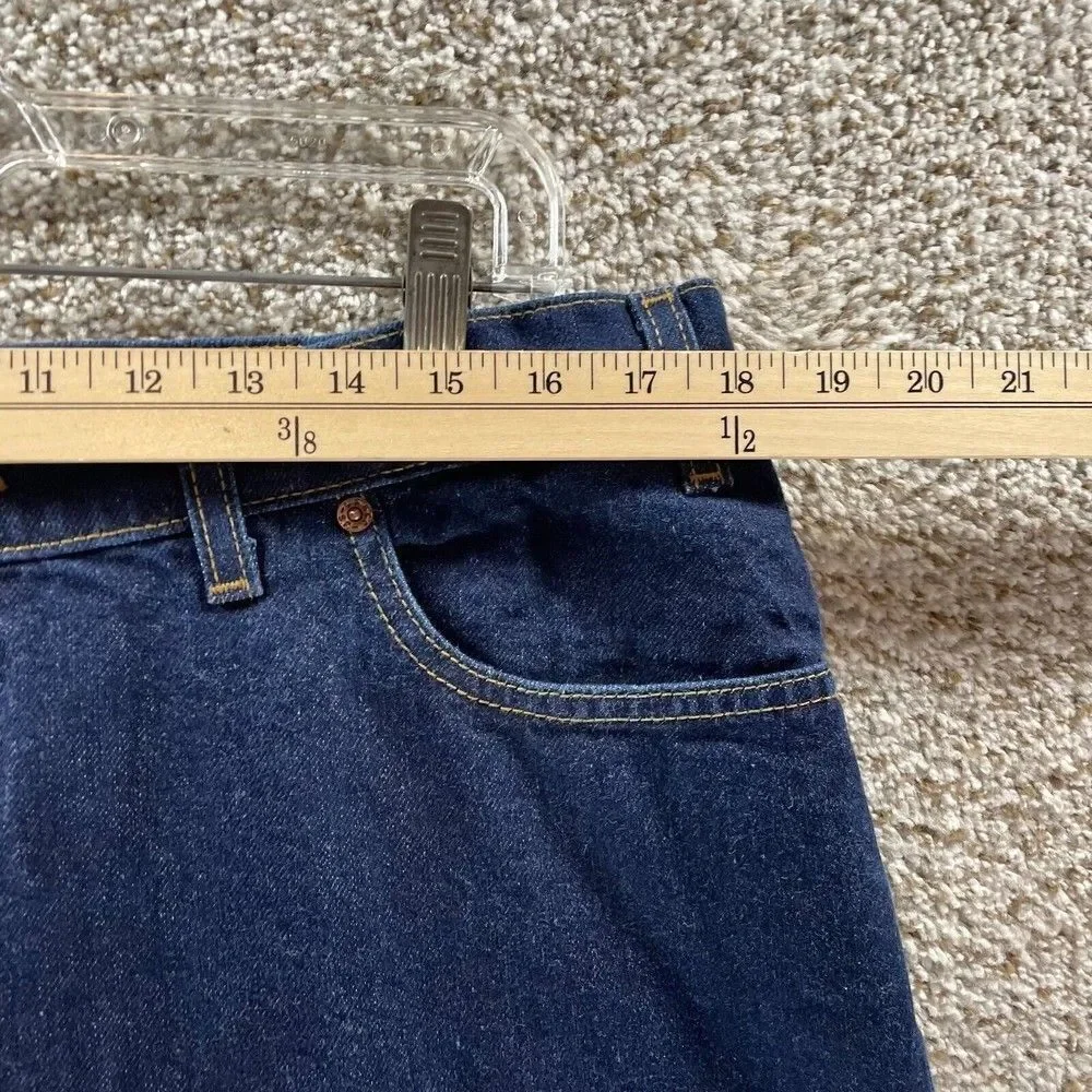 Vintage Levis Jeans Womens 16 Blue Denim Pants Tapered Leg 550 Relaxed 2001 Logo